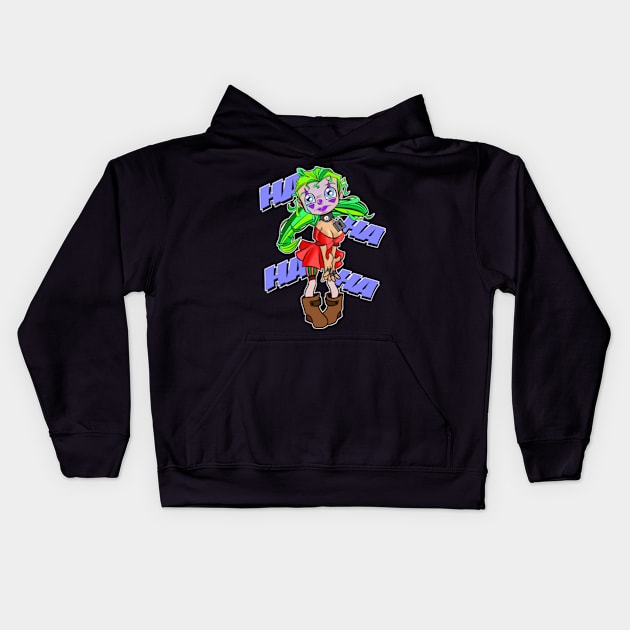 Girl Clown Kids Hoodie by davidfeci